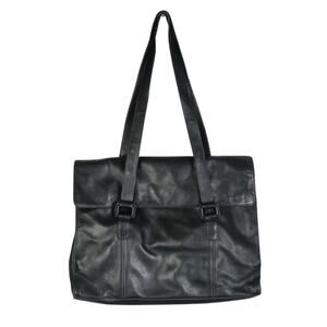 Tignenello Black Leather Large Tote Bag Shoulder Purse